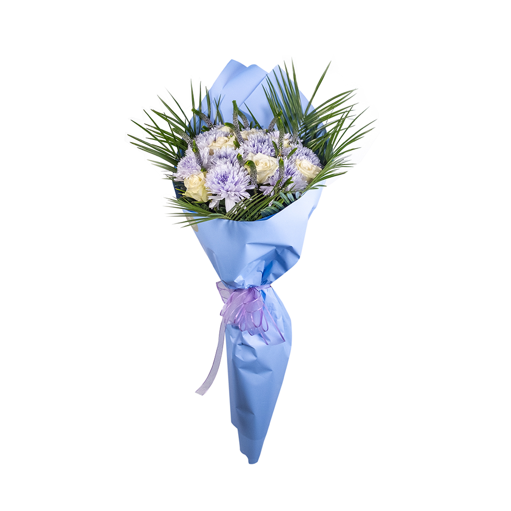 dscf6704_1000px-webp Mavi Anastasia ve Beyaz Güllerden Oluşan Buket - Görsel 1